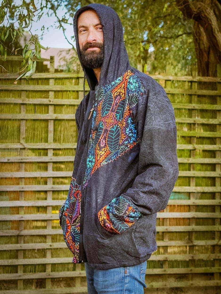 Rainbow Kaleidoscope Embroidery Jacket | Karma Gear | Fair Trade